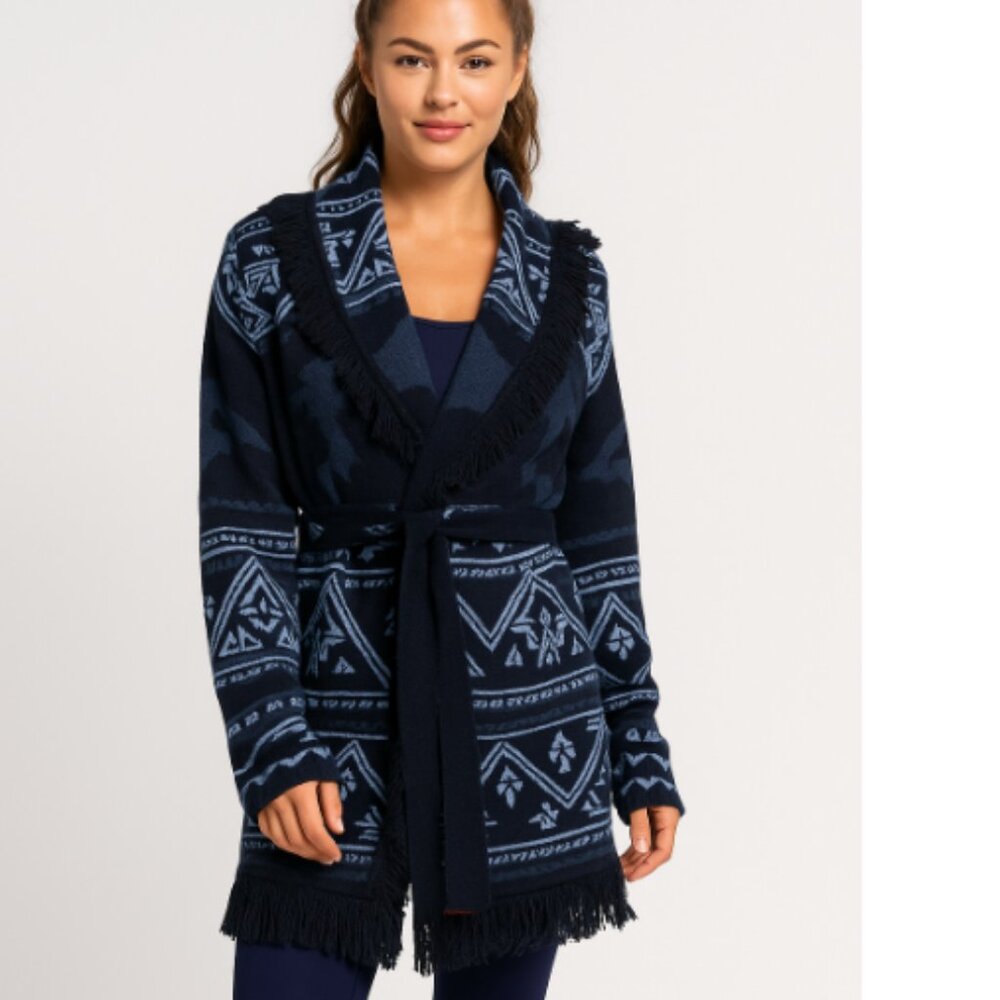NEW Greyson LUXORY Cashmere Wool Wolf Canyon Belted Cardigan $530 RETAIL 2510